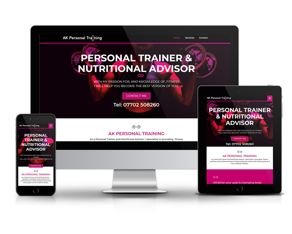 Personal Trainer website image